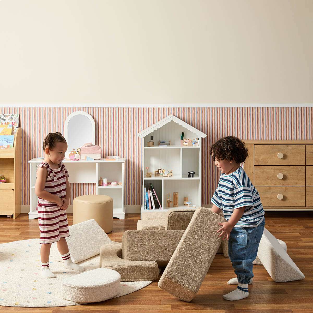 Modular Play Sofa - Cream/Beige Boucle - Image 9