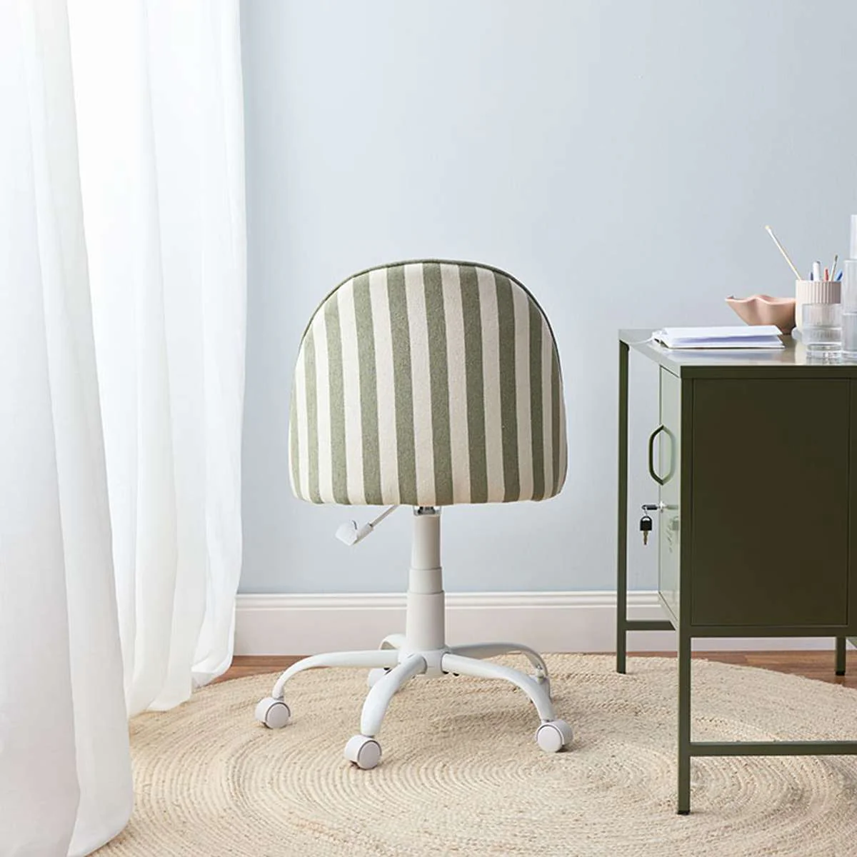 Nolan Office Chair - Green Stripe - Image 6