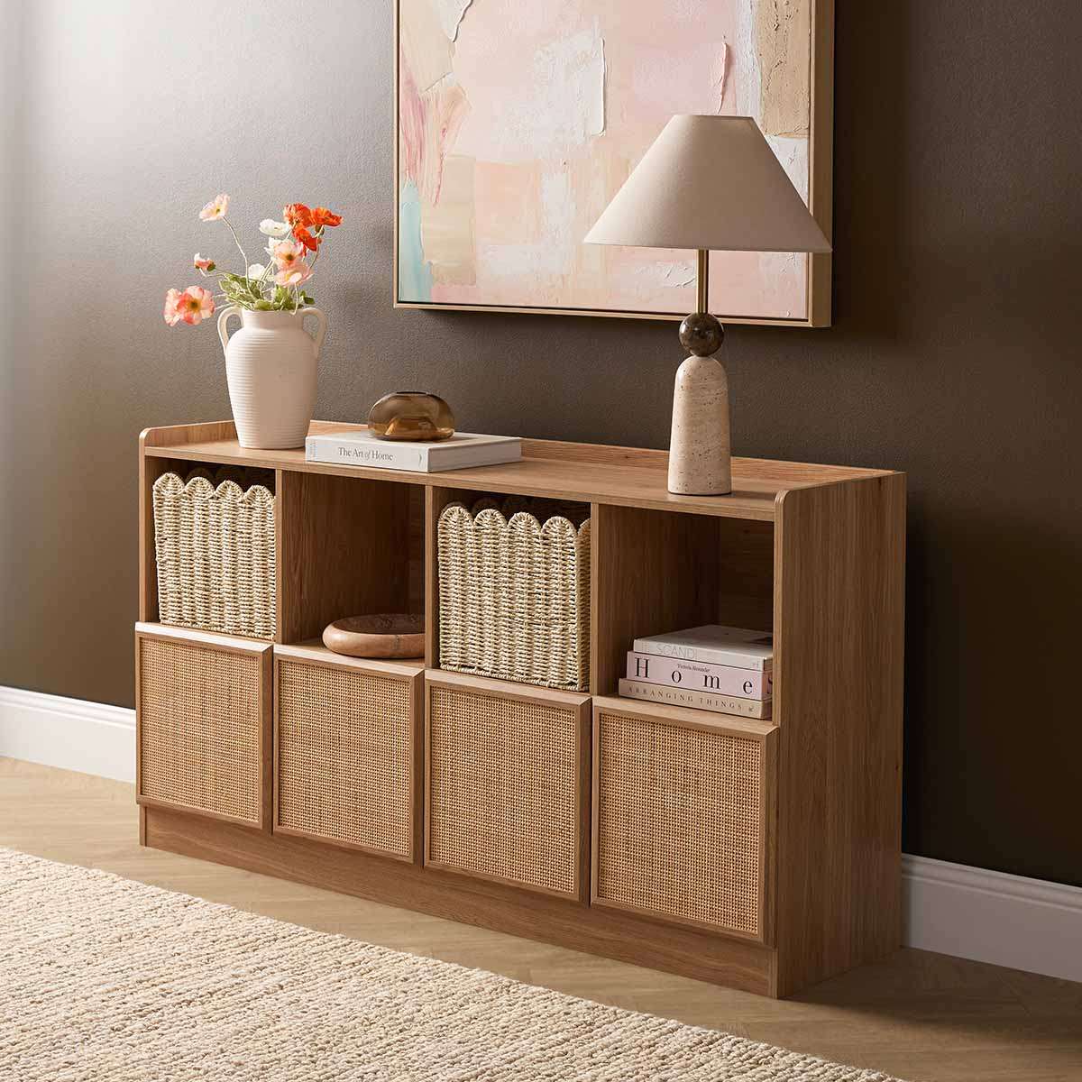Noosa Rattan Cube Storage Bookcase  - Natural - Image 2