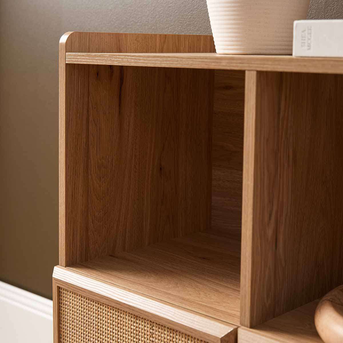 Noosa Rattan Cube Storage Bookcase  - Natural - Image 3