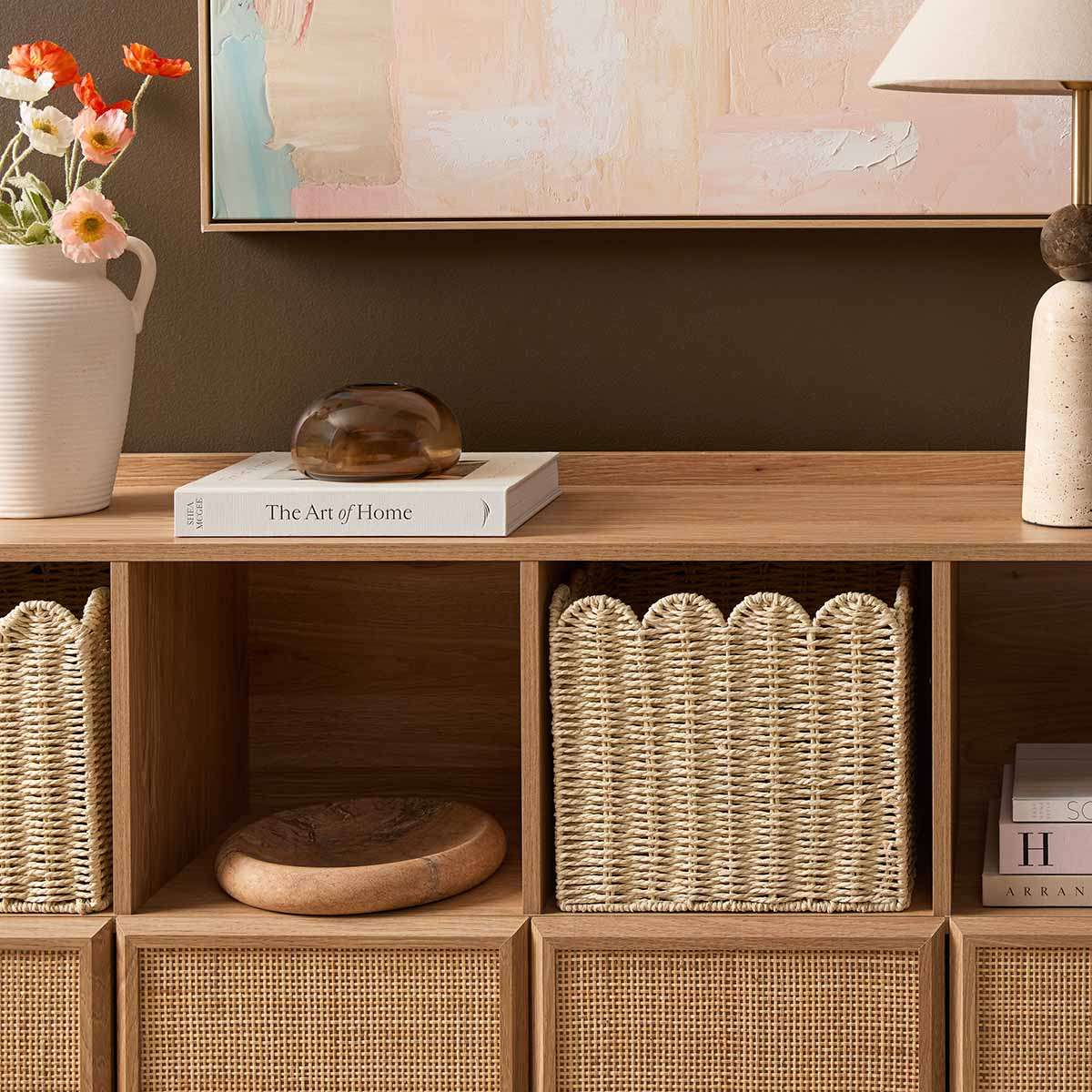 Noosa Rattan Cube Storage Bookcase  - Natural - Image 6