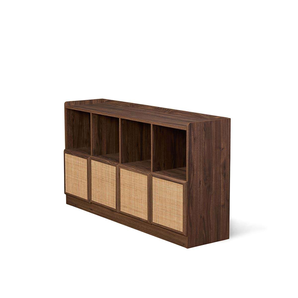 Noosa Rattan Cube Storage Bookcase  - Walnut - Image 10