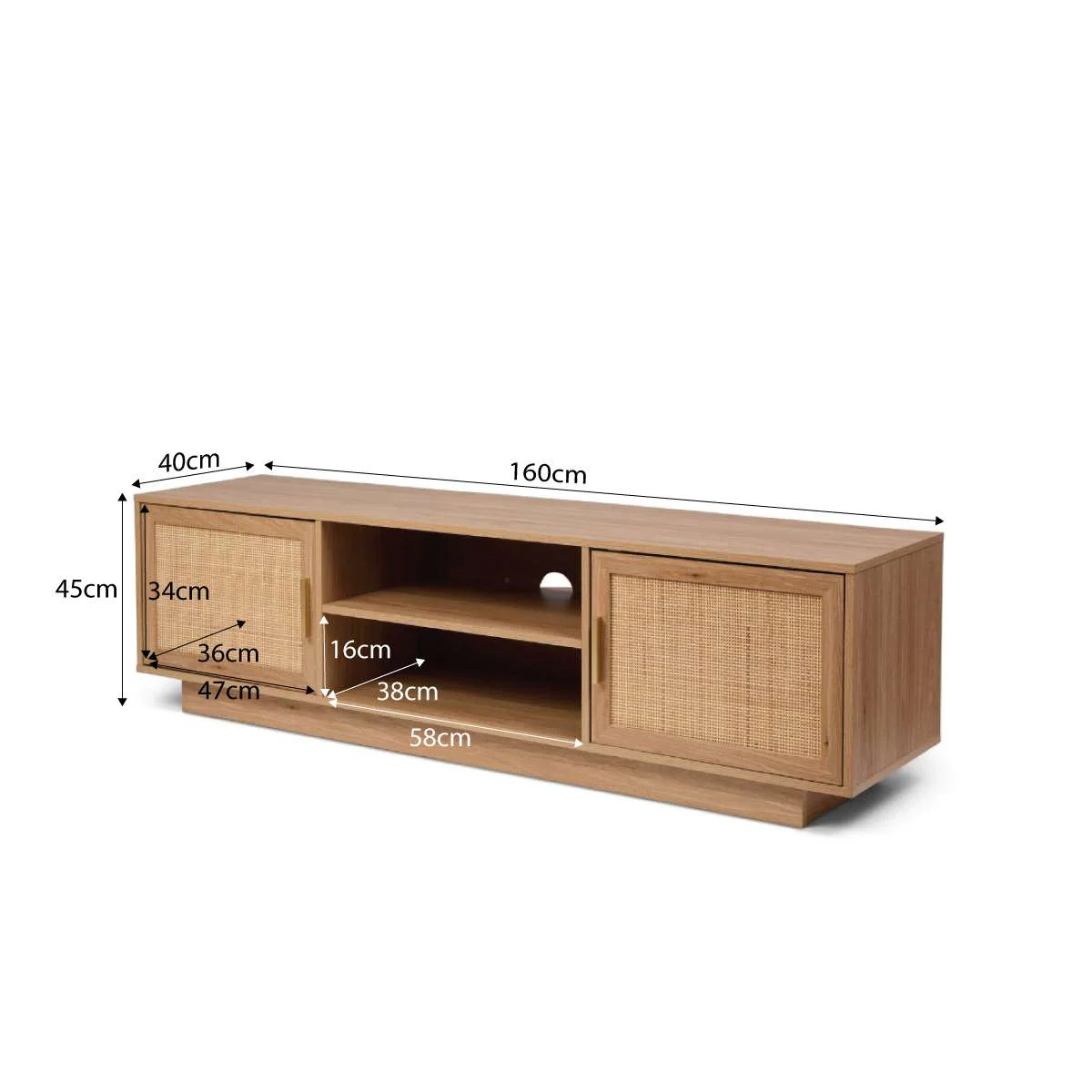 Noosa Rattan Entertainment Unit - Natural - Image 13