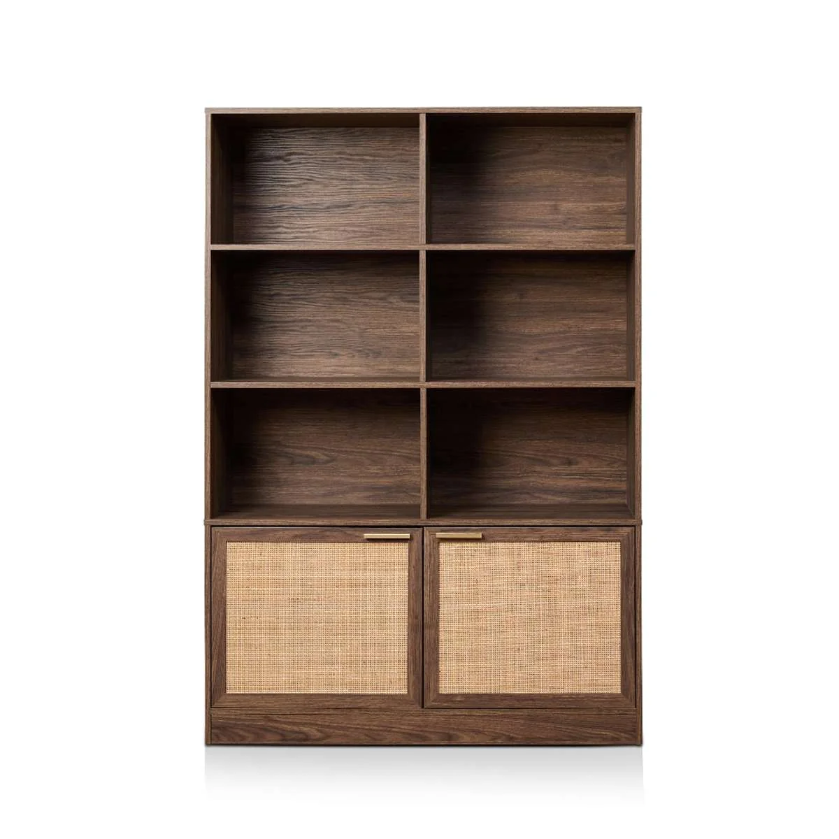 Noosa Rattan Large Bookcase - Walnut - Image 12