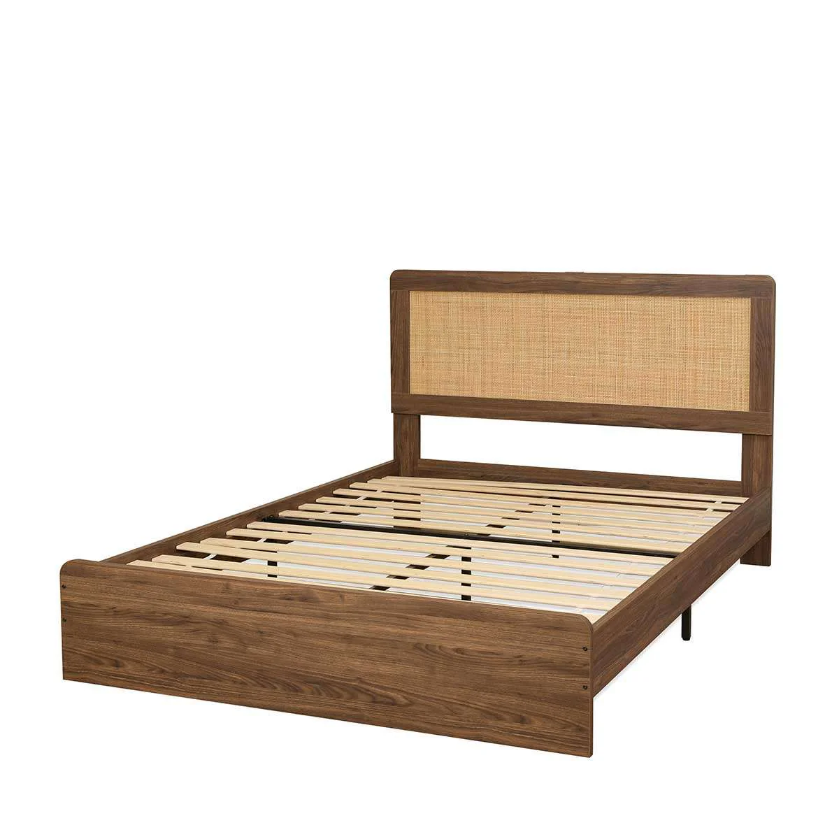 Noosa Rattan Queen Bed - Walnut - Image 10