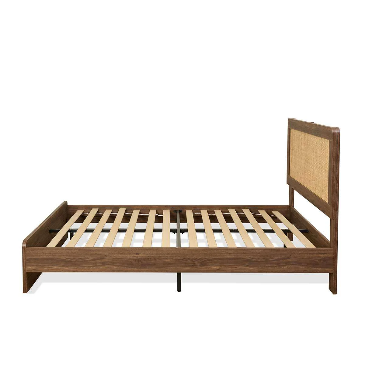Noosa Rattan Queen Bed - Walnut - Image 12