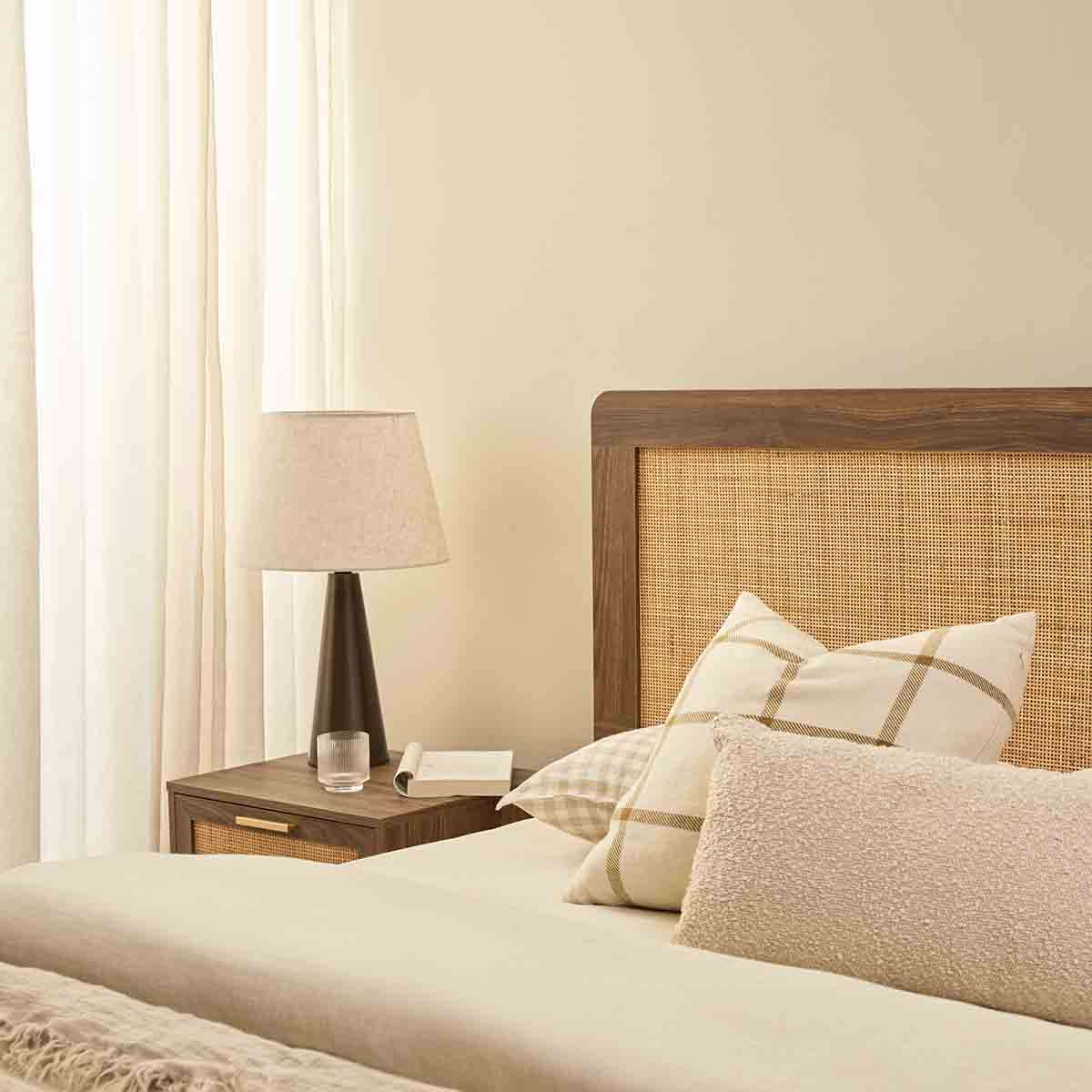 Noosa Rattan Queen Bed - Walnut - Image 3