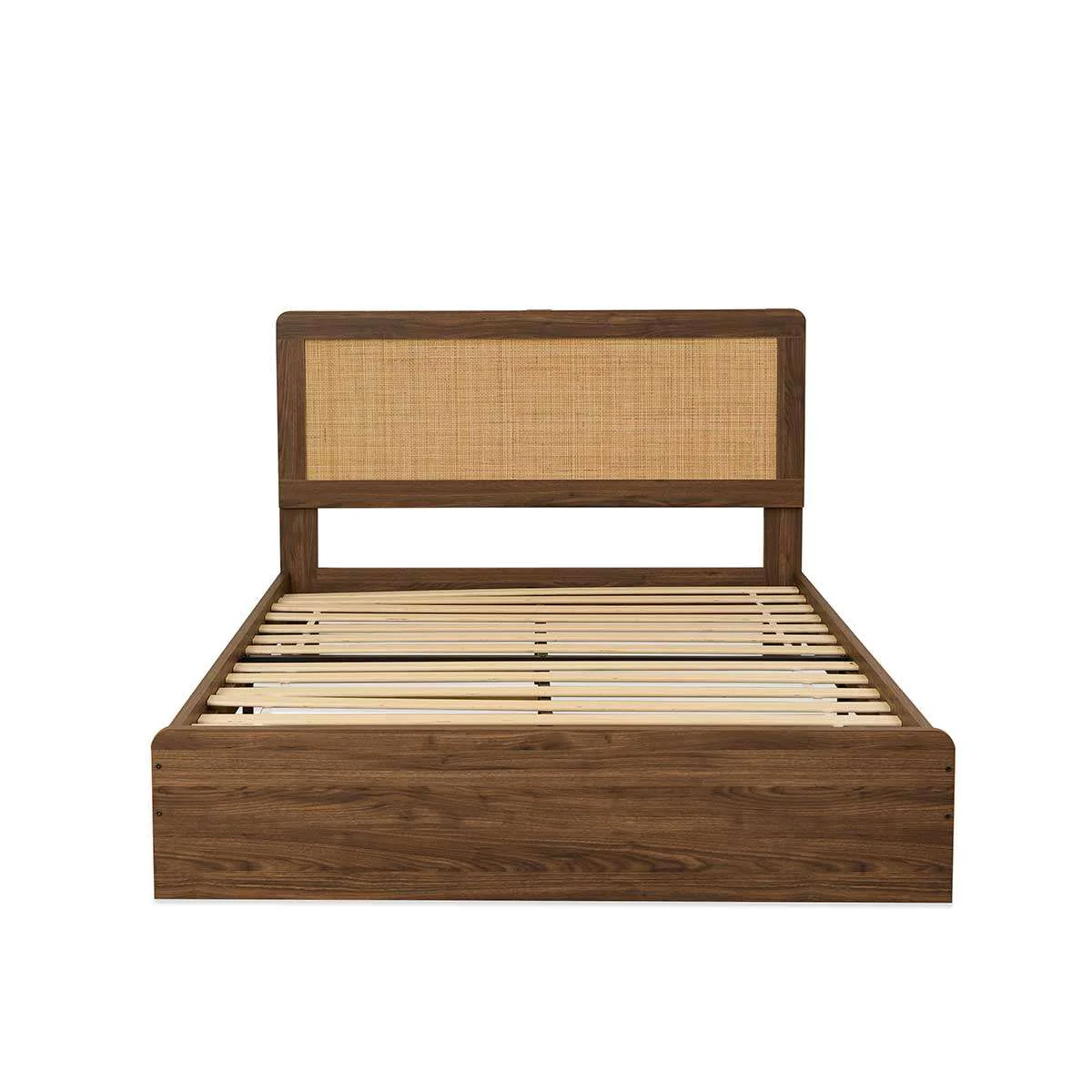Noosa Rattan Queen Bed - Walnut - Image 9