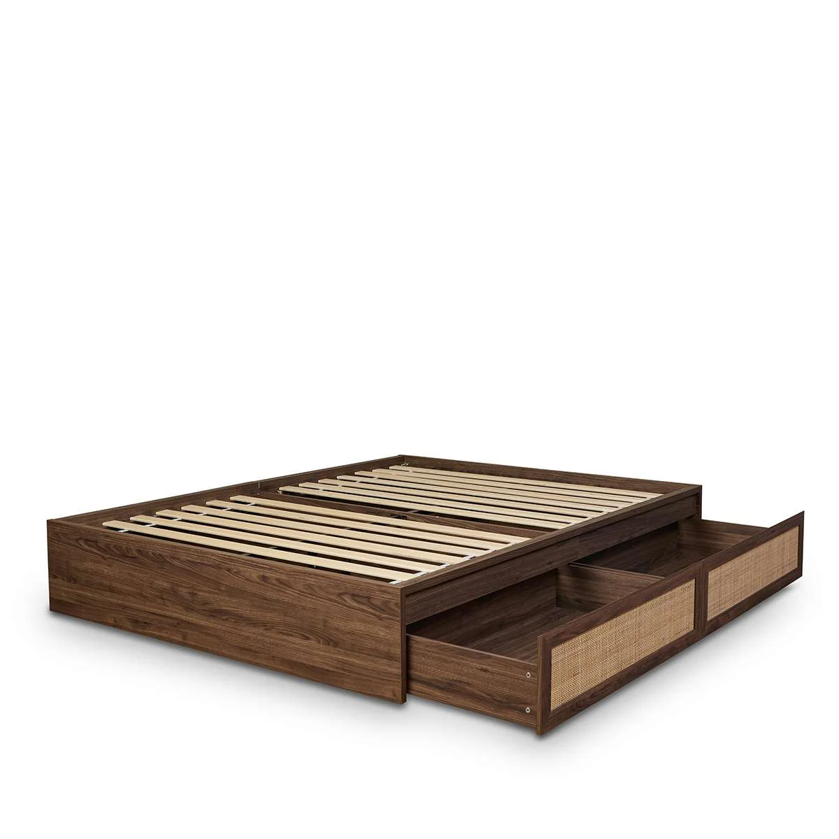 Noosa Rattan Storage Bed Base - Walnut - Image 13