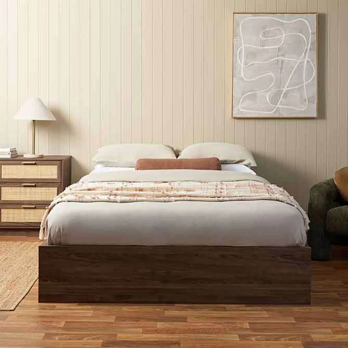 Noosa Rattan Storage Bed Base - Walnut - Image 4