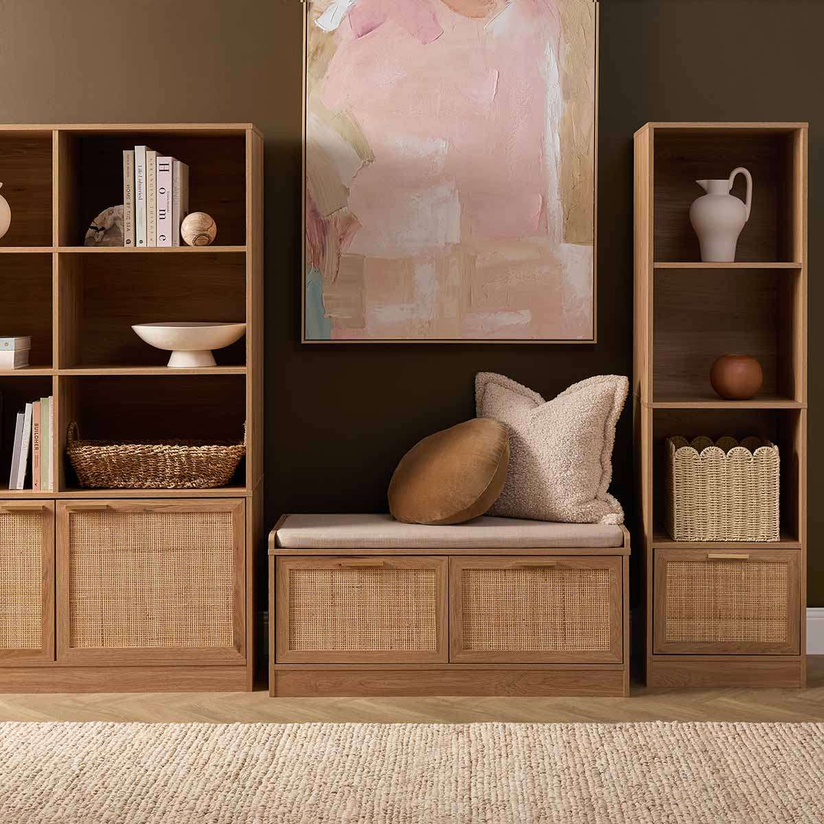 Noosa Rattan Storage Bench Seat - Natural - Image 2