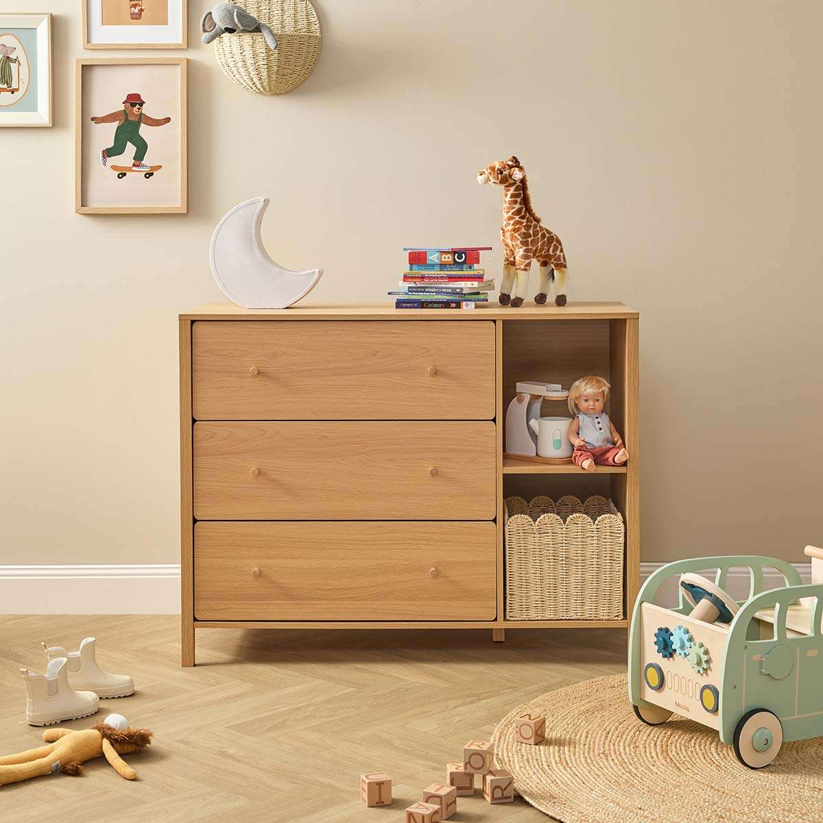Ollie Change Table With Removable Top - Natural - Image 7