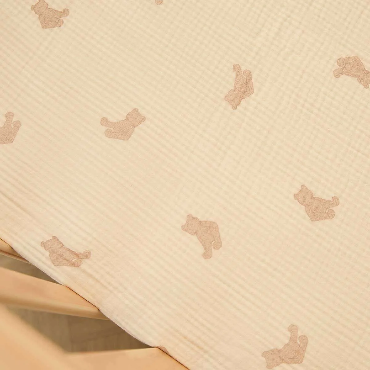 Organic Cotton Cot Sheet - Teddy - Image 2