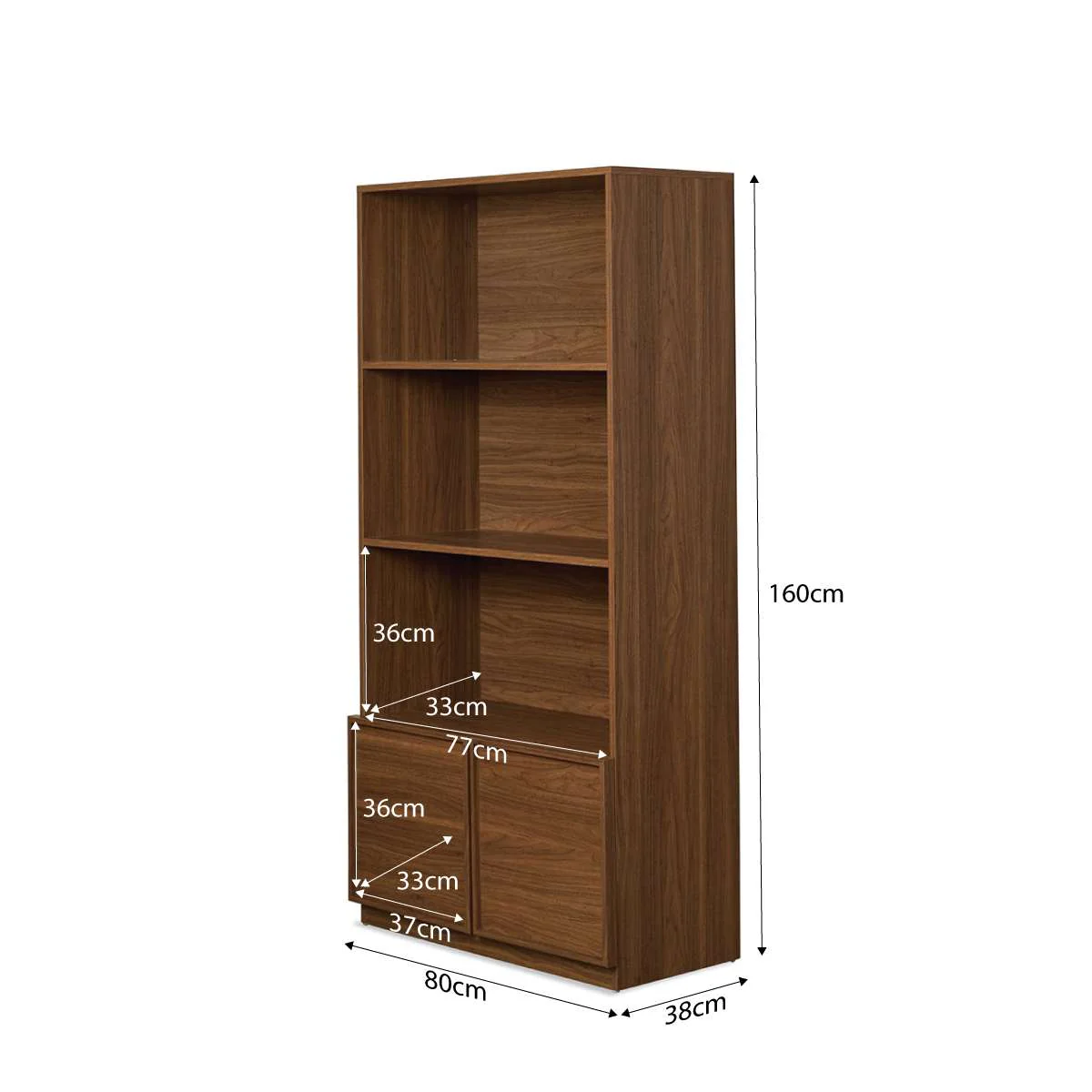 Osaka Bookcase - Walnut - Image 9