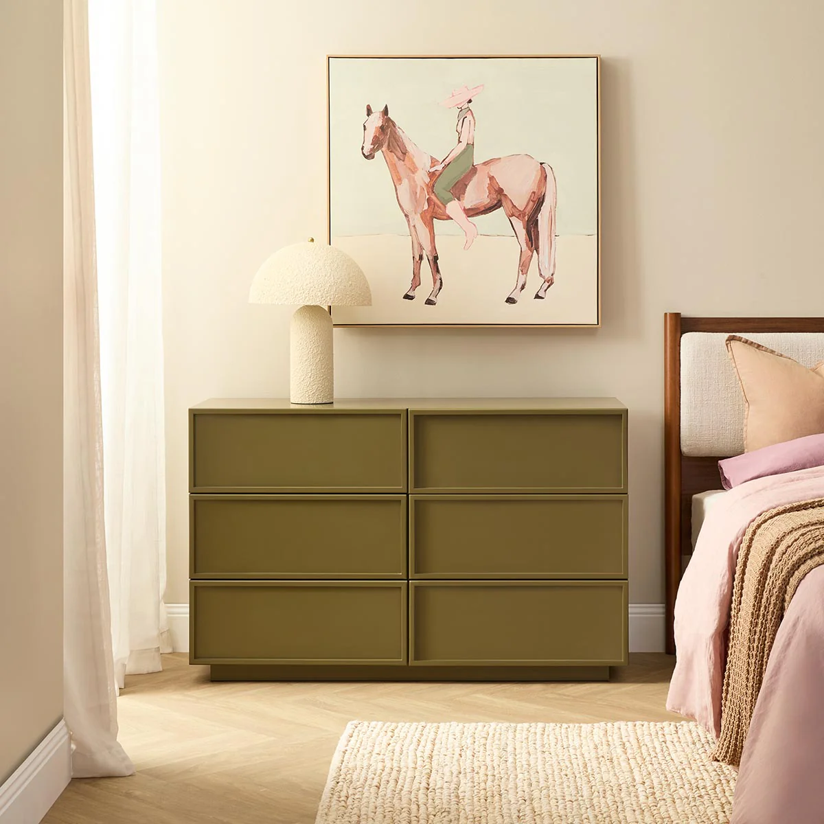 Osaka Six Drawer - Olive