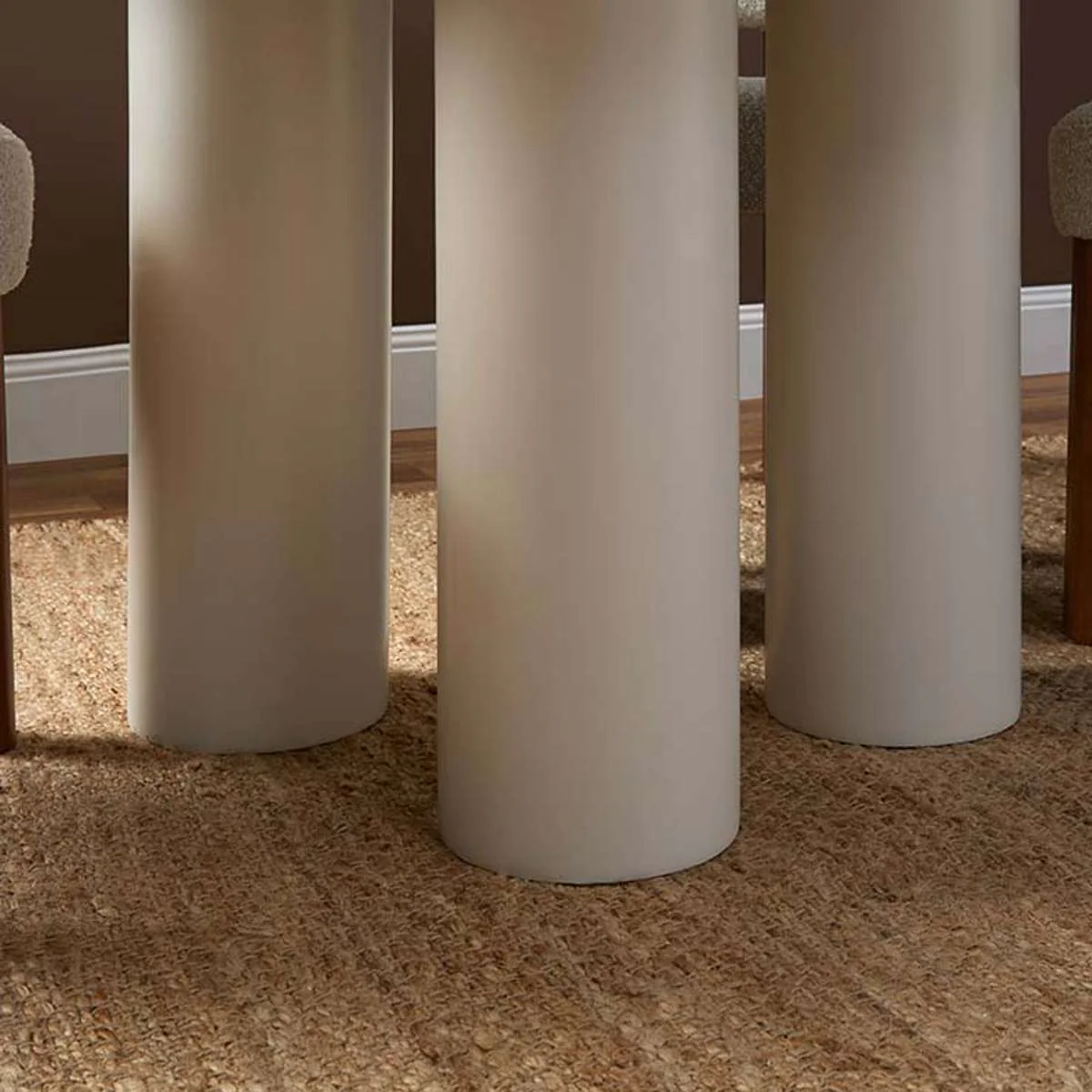 Otis Round Four Seater Dining Table - Beige - Image 4