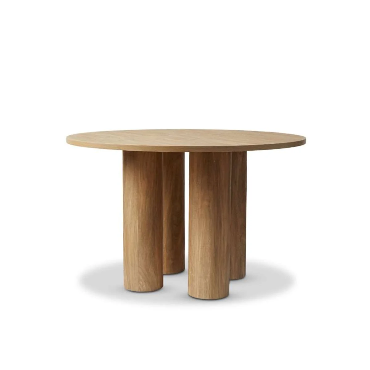 Otis Round Four Seater Dining Table - Pecan - Image 9