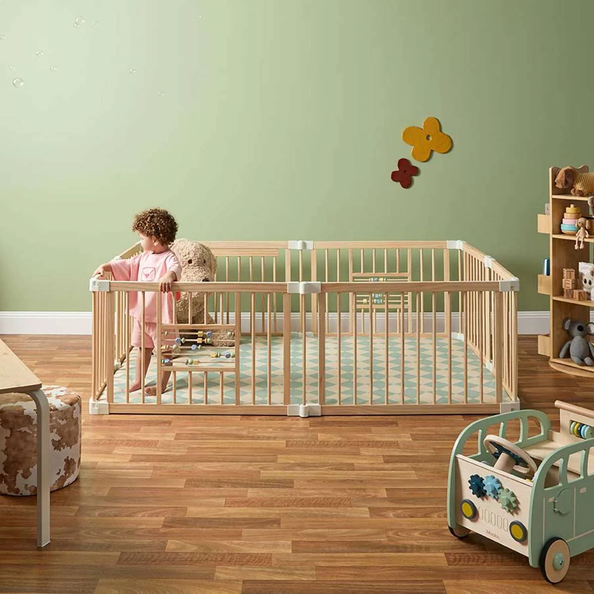 Padded Play Mat Reversible - Green - Image 4
