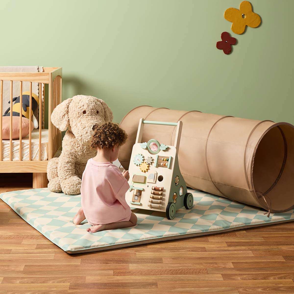 Padded Play Mat Reversible - Green - Image 6