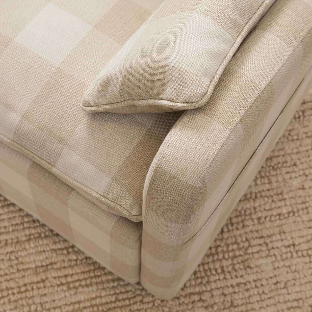 Penny Gingham Recliner And Swivel Chair - Cream - Image 11