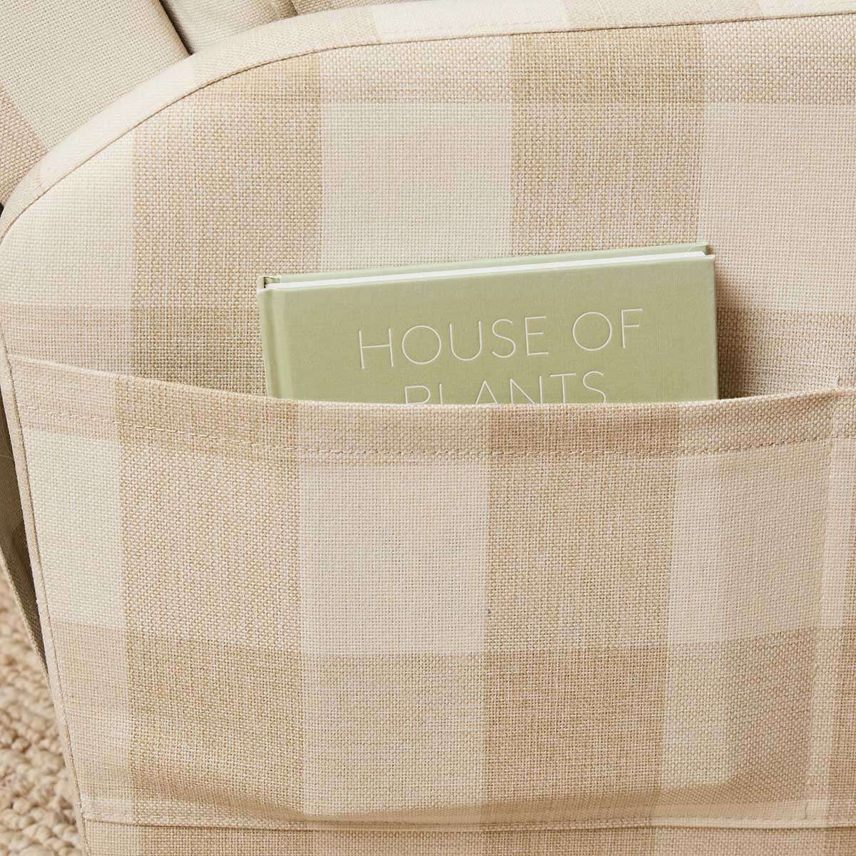 Penny Gingham Recliner And Swivel Chair - Cream - Image 12