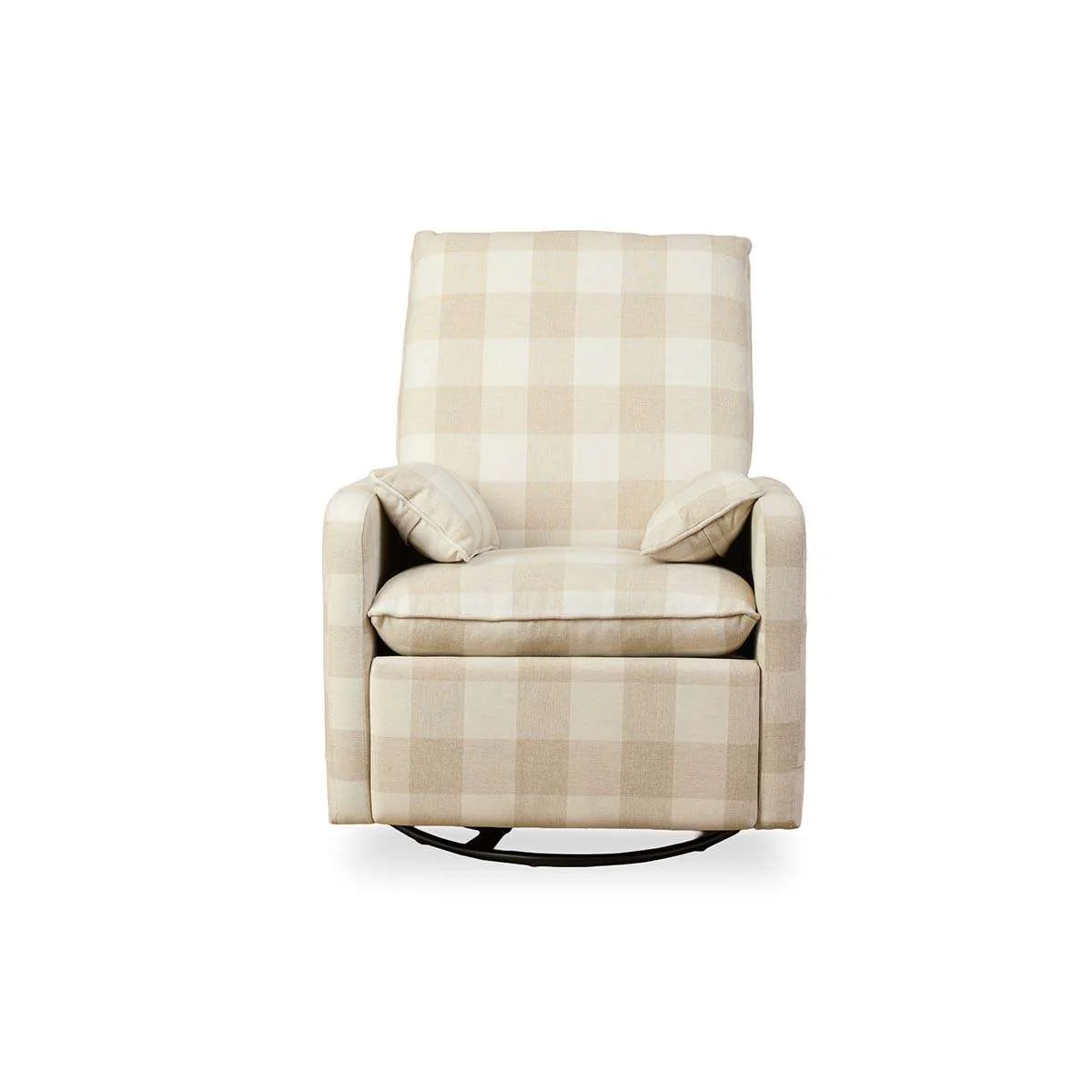 Penny Gingham Recliner And Swivel Chair - Cream - Image 14
