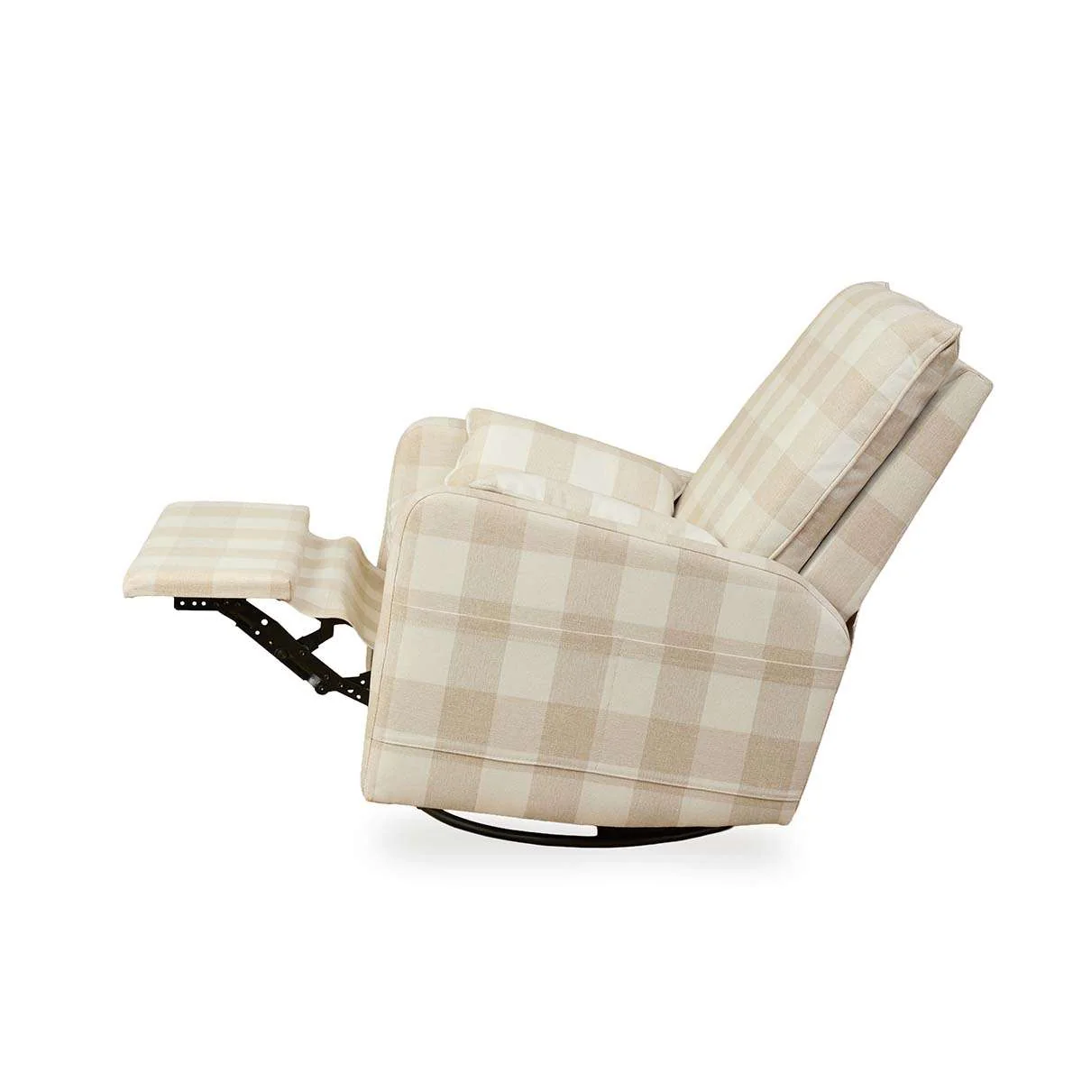Penny Gingham Recliner And Swivel Chair - Cream - Image 17