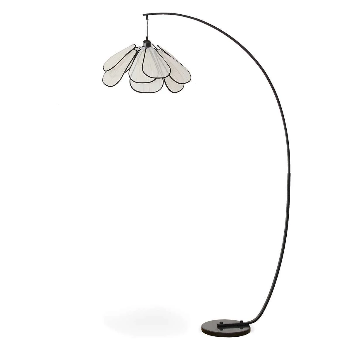 Petal Arched Marble Base Floor Lamp - Image 12