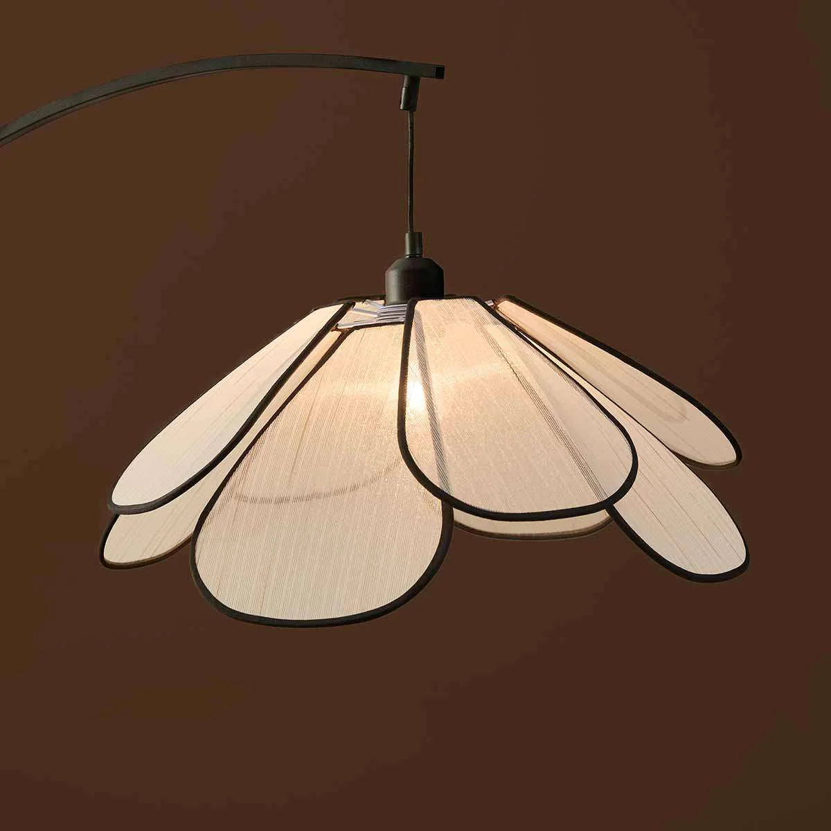 Petal Arched Marble Base Floor Lamp - Image 4
