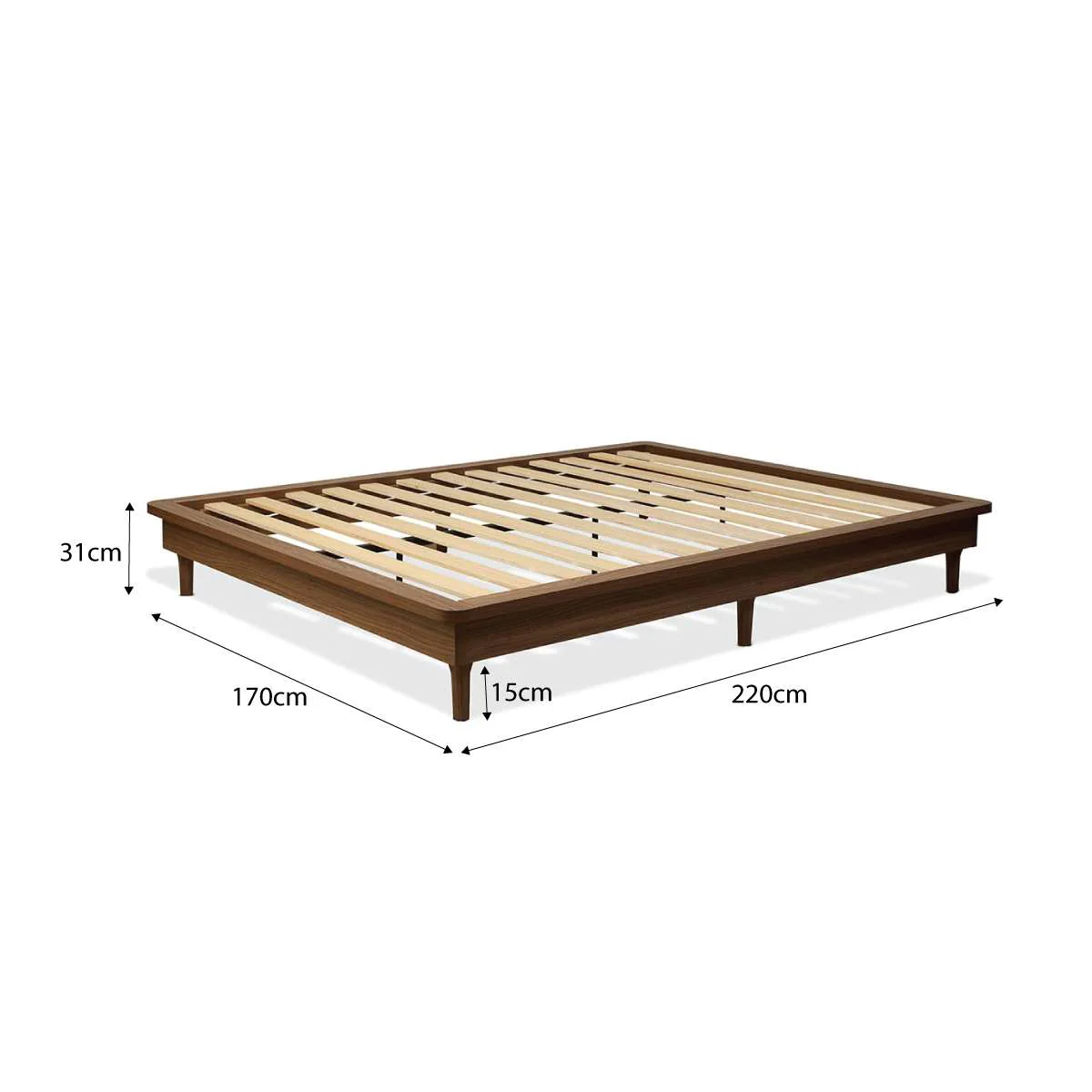 Queen Bed Base - Walnut - Image 5
