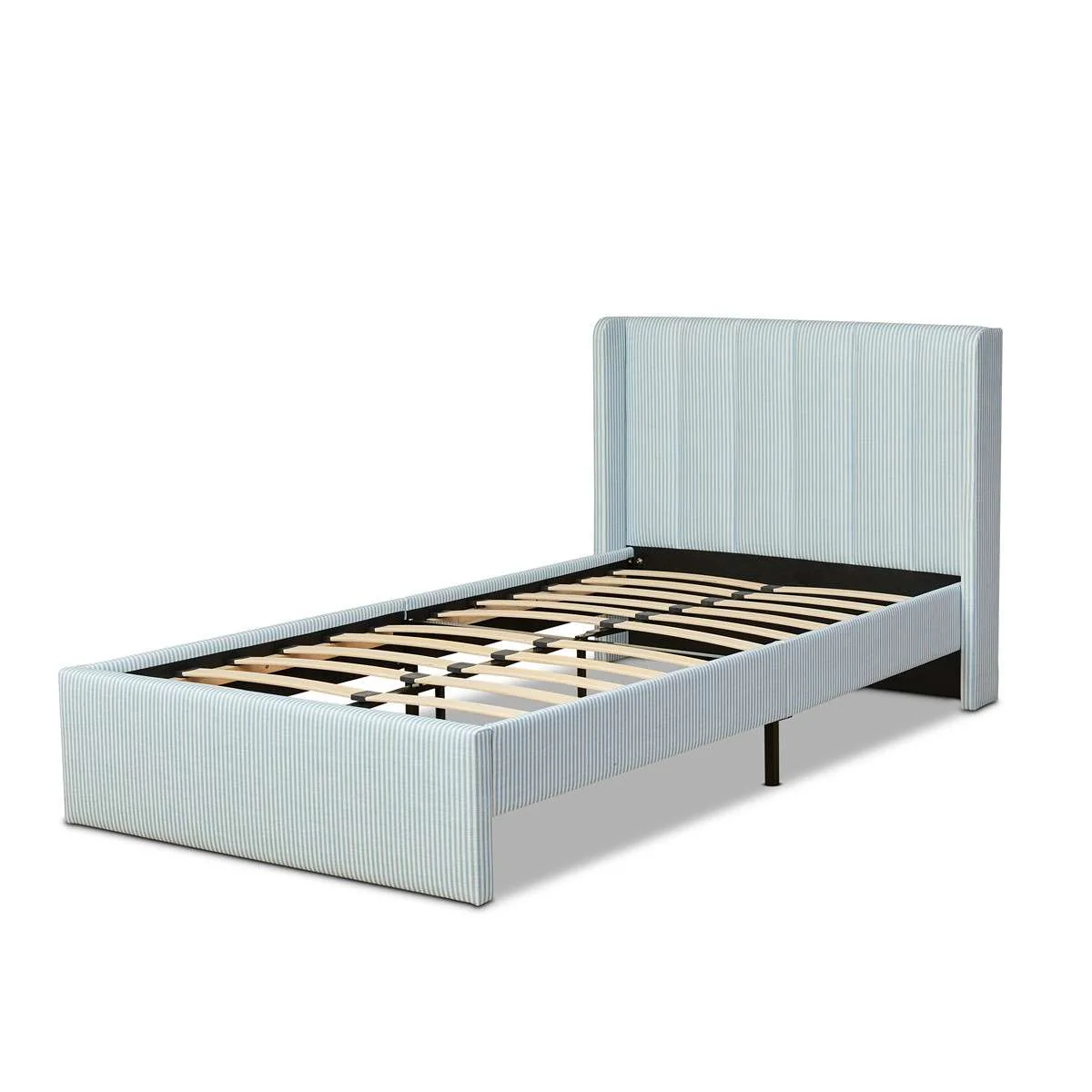 Quinn King Single Bed - Blue Stripe - Image 9