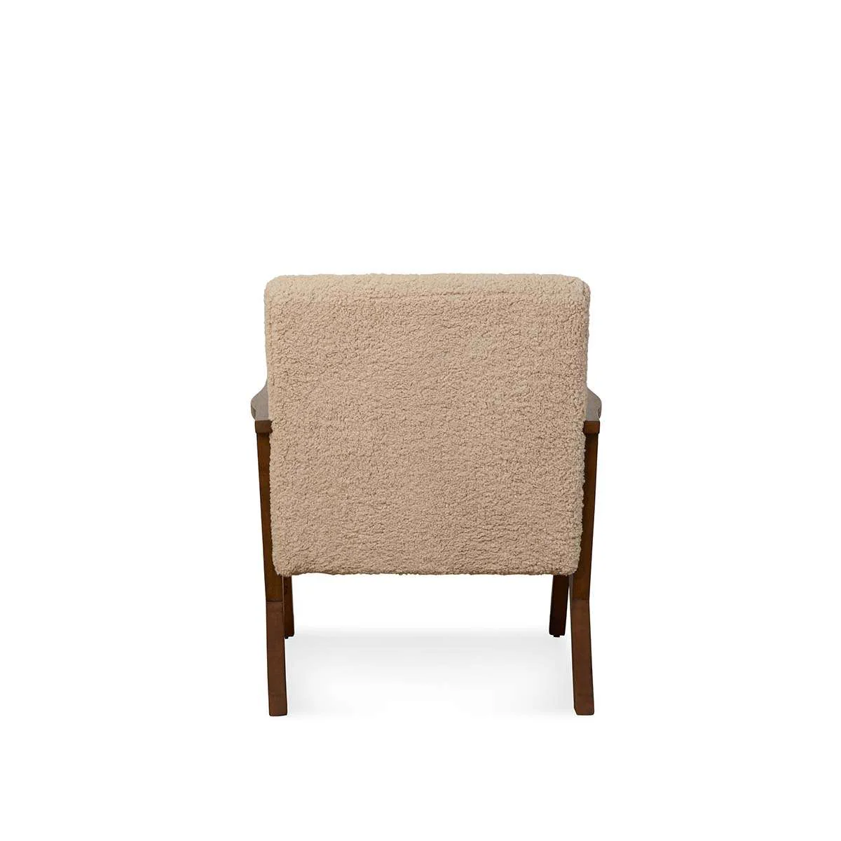 Ray Teddy Occasional Chair - Beige/Walnut - Image 12