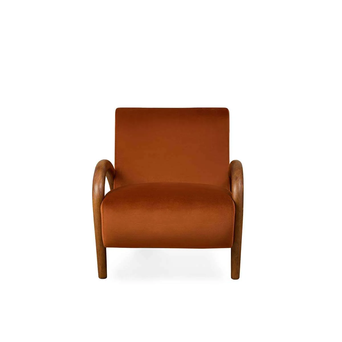 Richie Occasional Chair - Rust/Walnut - Image 9