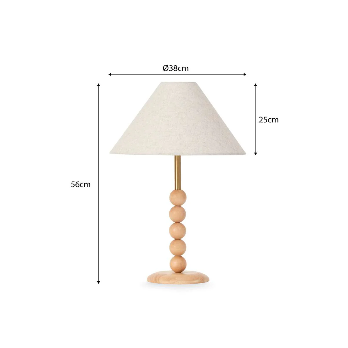 Skyla Sphere Wooden Ball Table Lamp - Image 11