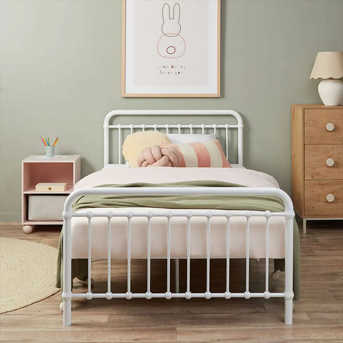 Sonata Bed - King Single - White - Image 4