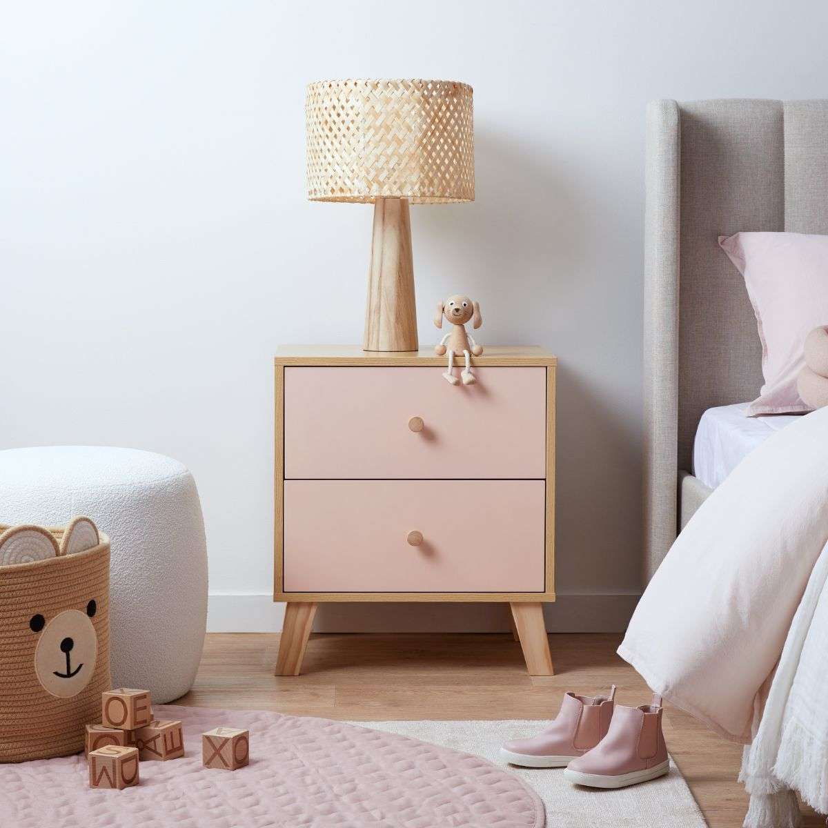 Sonata Pink Single Four Piece Bedroom Set - Image 3