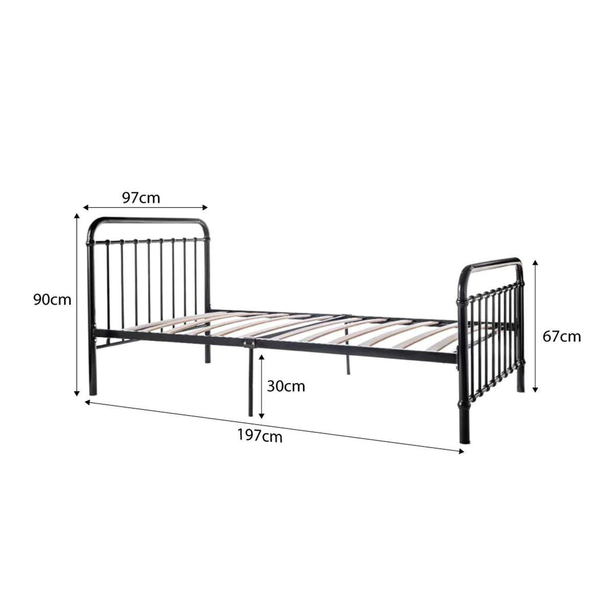 Sonata Bed - Single - Black - Image 12