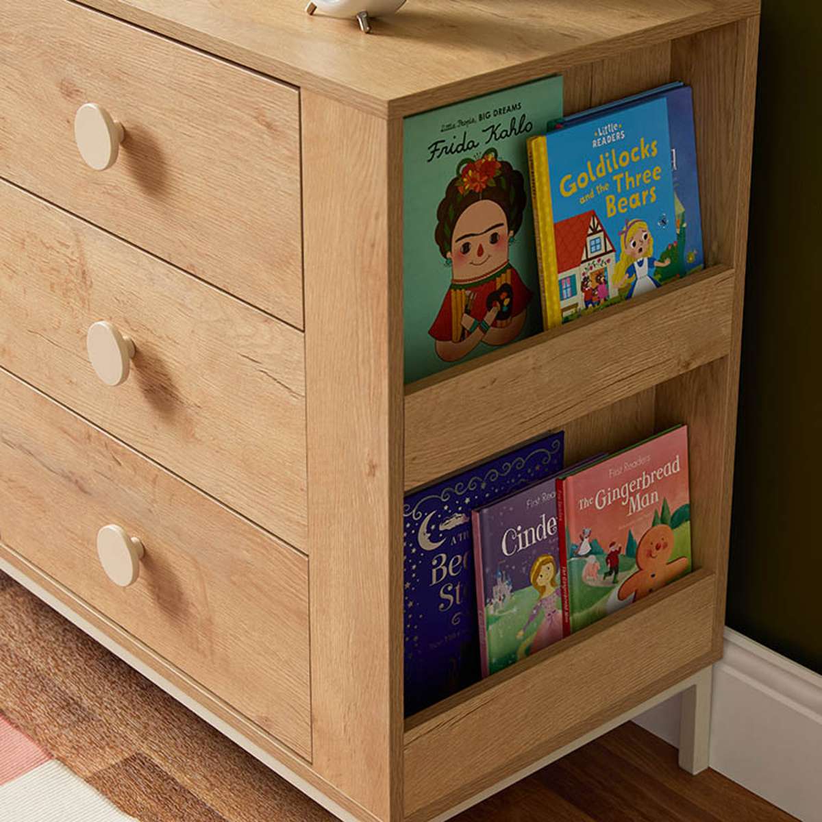 Spotty Six Drawers With Storage - Cream - Image 2