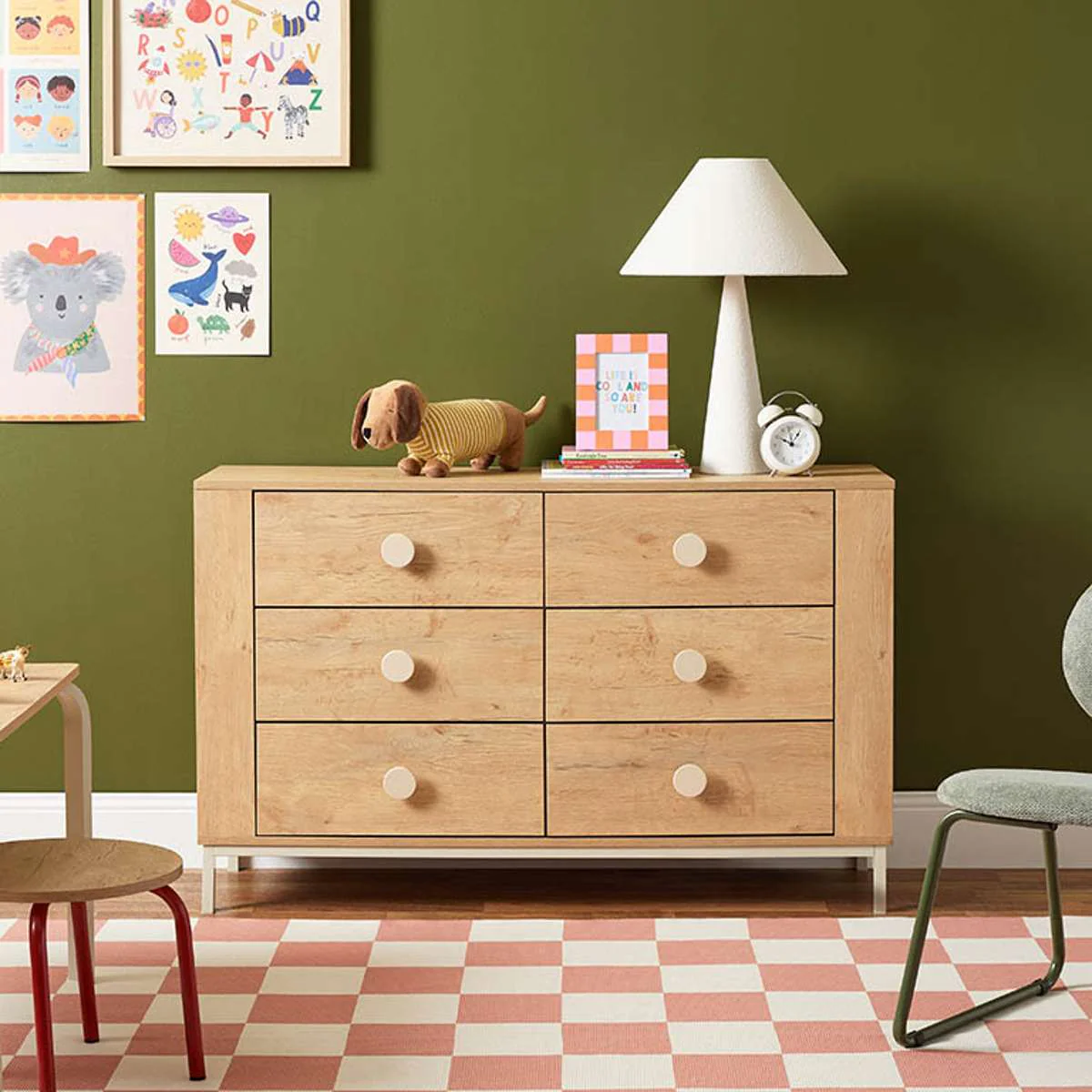 Spotty Six Drawers With Storage - Cream - Image 3