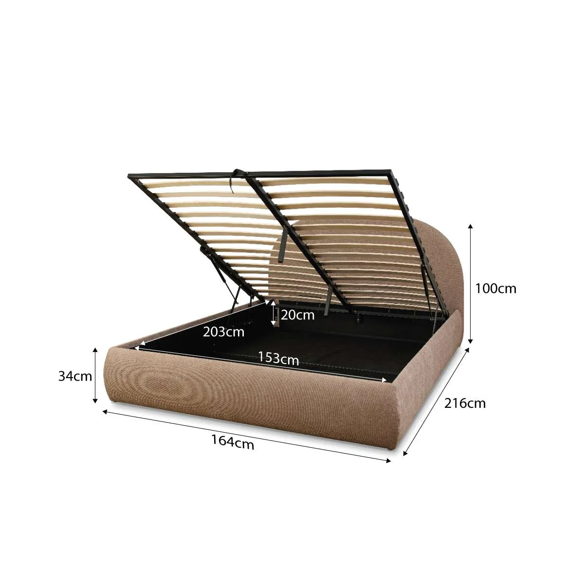 Tanner Storage Queen Bed - Beige - Image 12