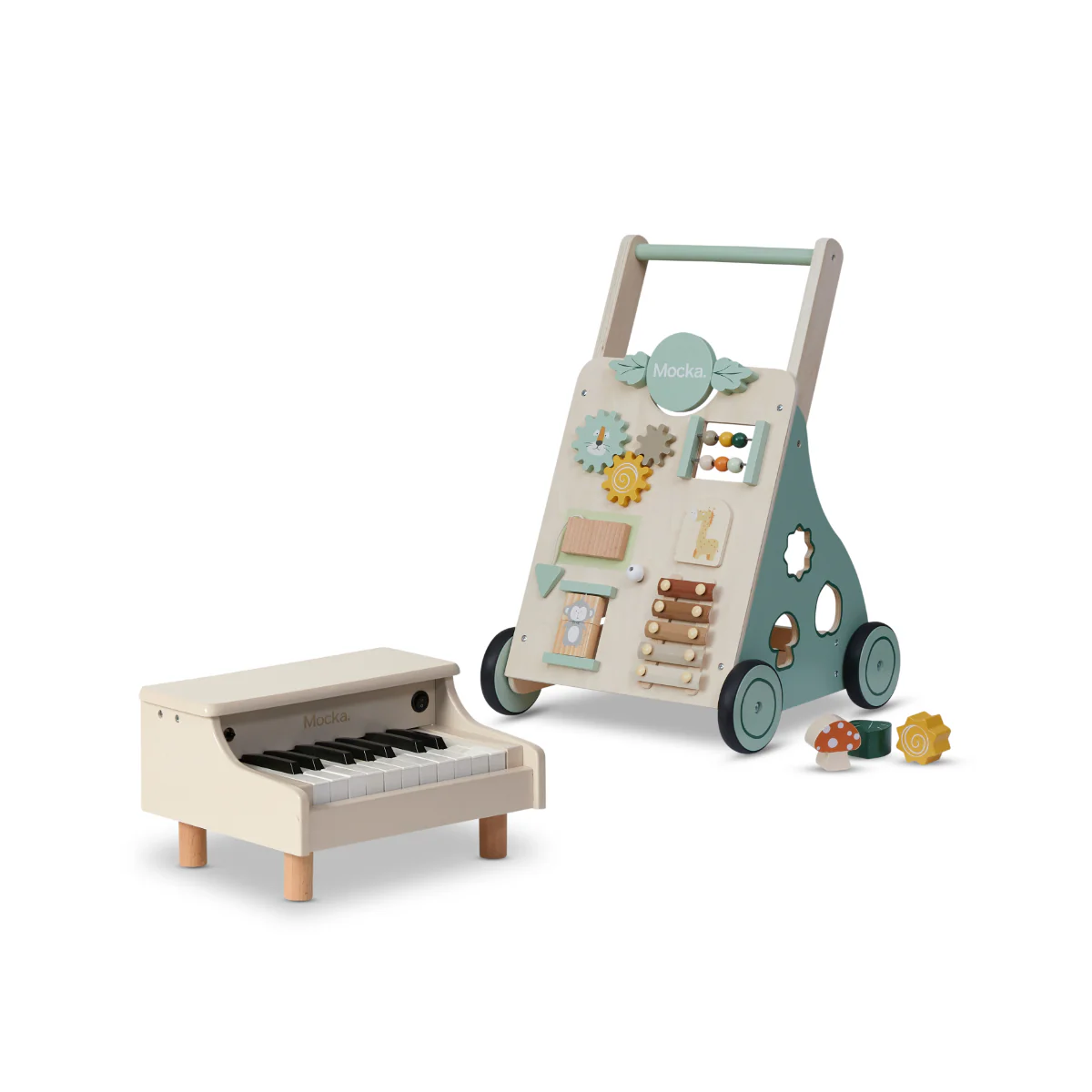 The Toddler Toys Bundle - Jungle Trolley and Mini Piano - Image 2