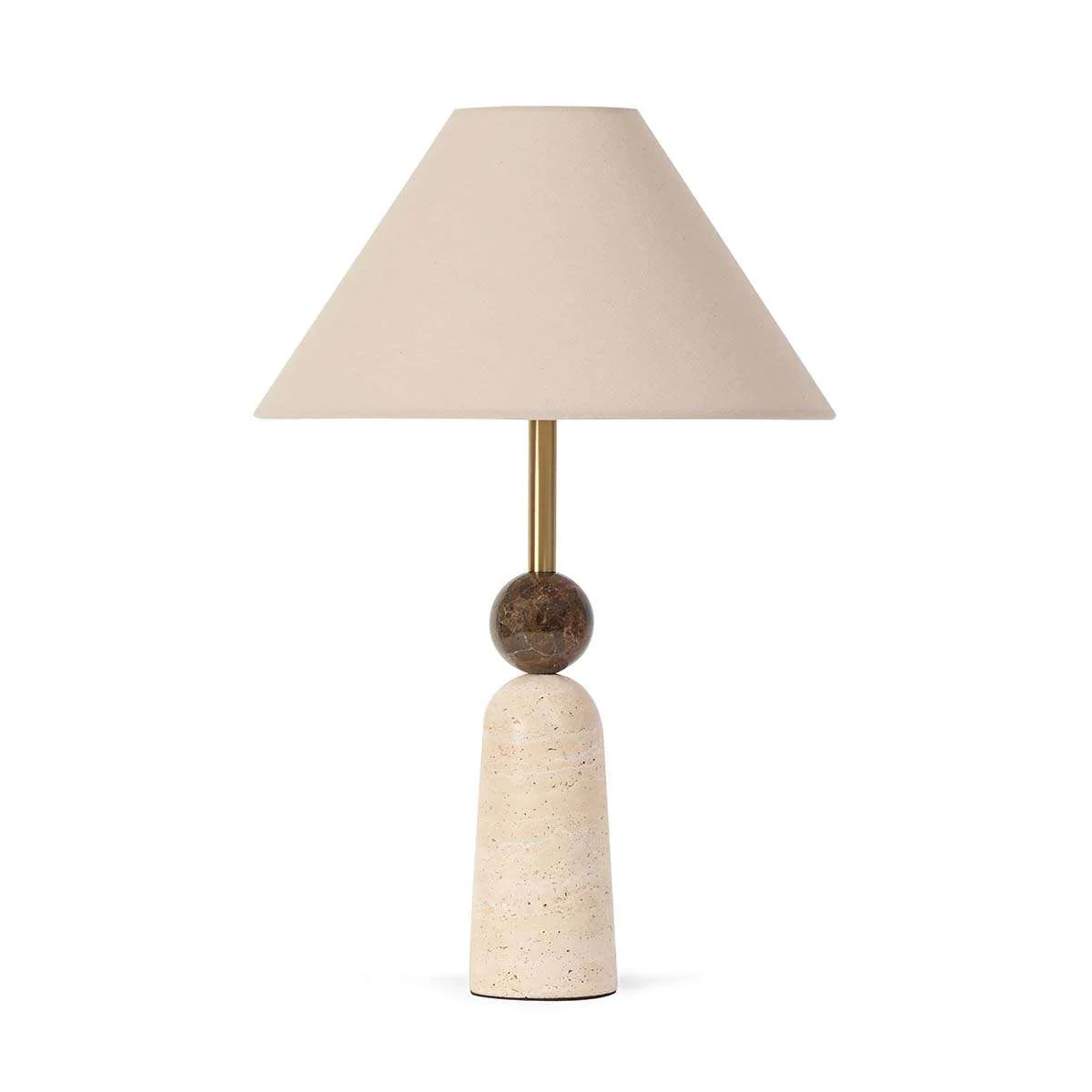 Travertine and Marble Table Lamp - Image 11