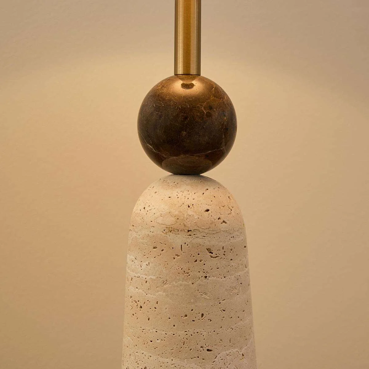 Travertine and Marble Table Lamp - Image 7
